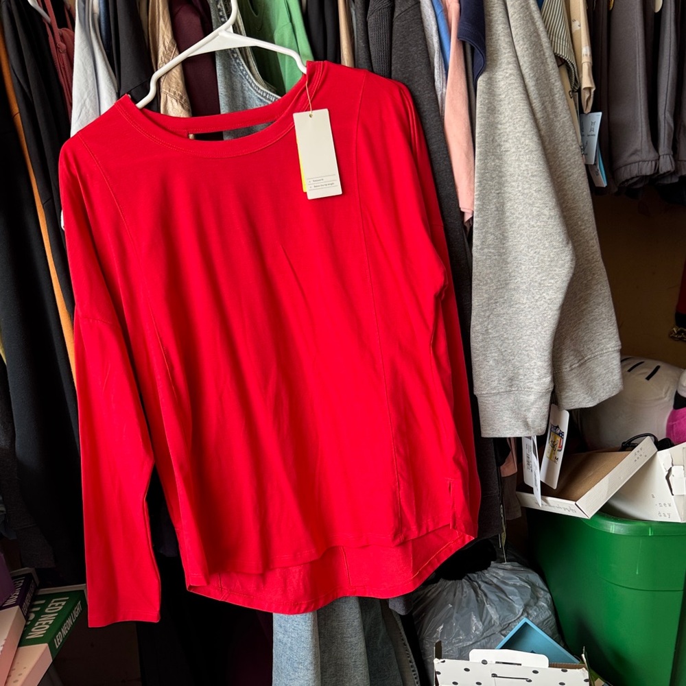 All in Motion Red Long Sleeve Women's Top